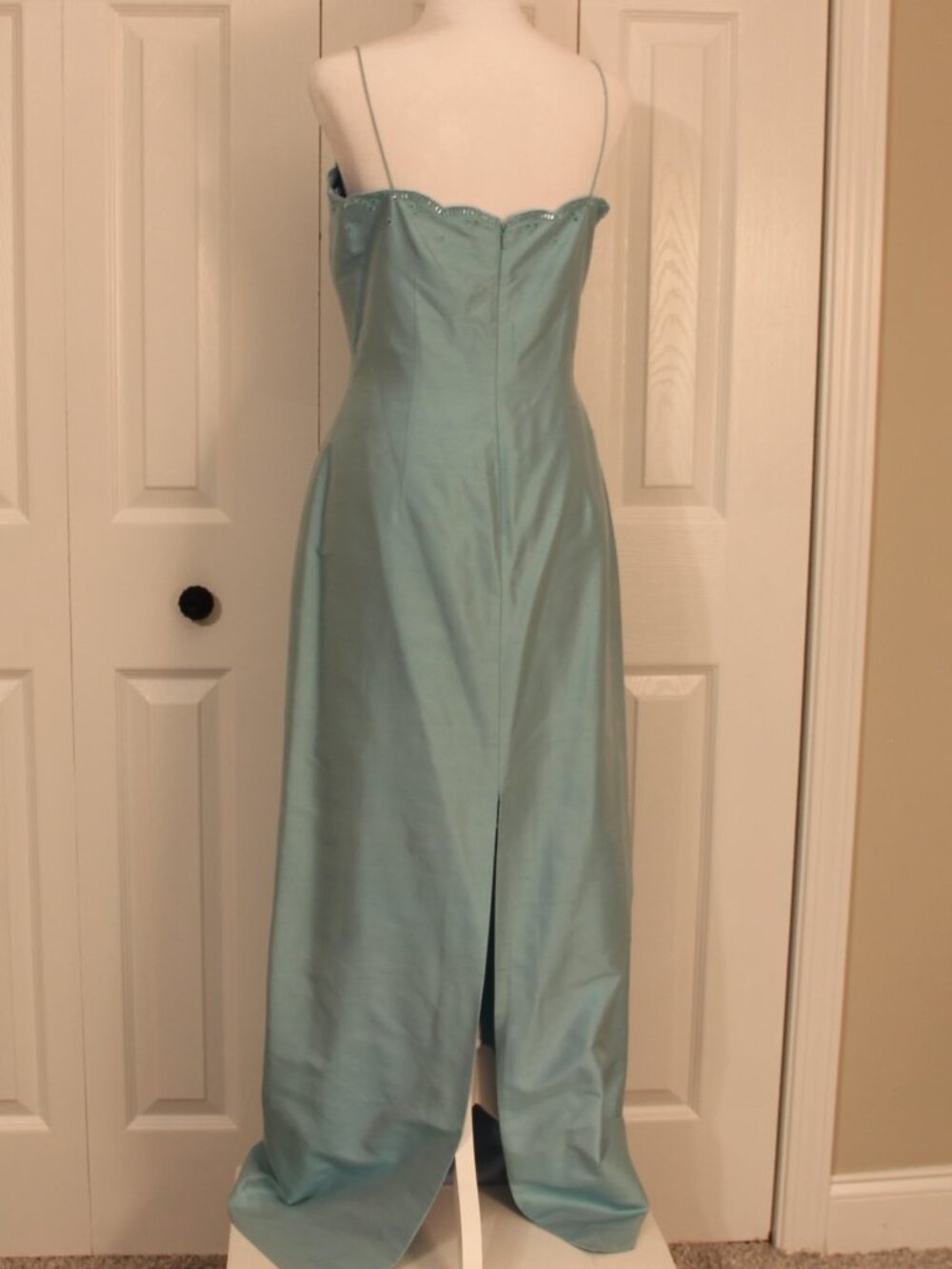 90's/00's Aqua Silk Formal - Picture 2 of 4